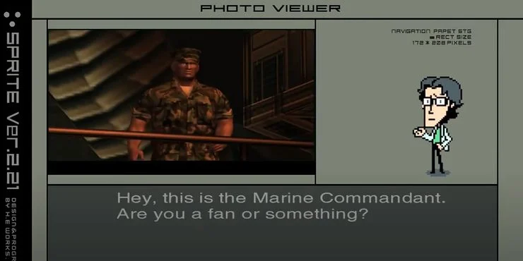 A shot of the hack and slash mini-game from Metal Gear Solid 3